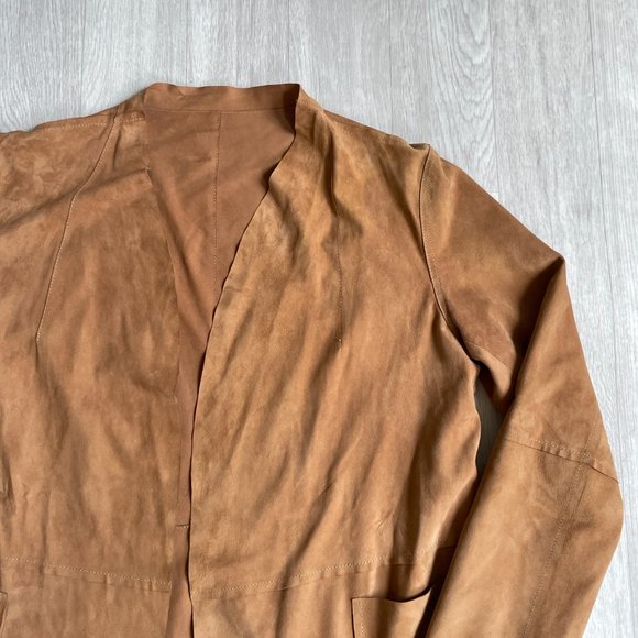 Seventy Sergio Tegon Suede Jacket Camel Size IT 44 US Medium - Picture 5 of 16